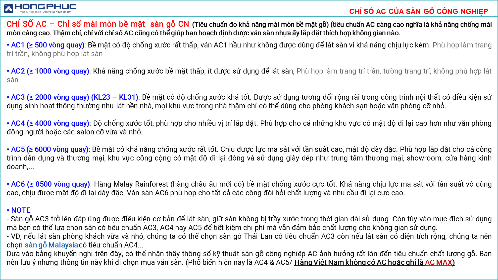 Chỉ số AC - Chỉ số mài mòn bề mặt sàn gỗ công nghiệp