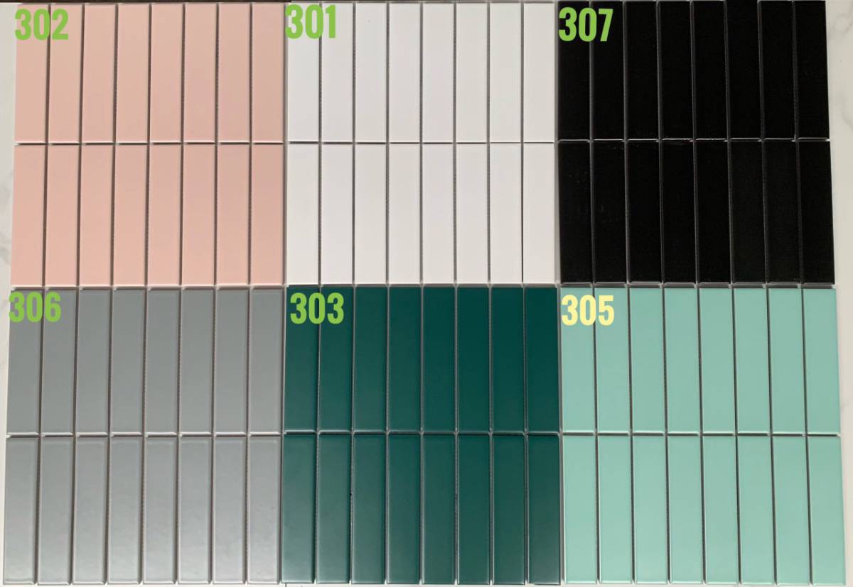 Gạch mosaic que 32x145mm nhiều màu