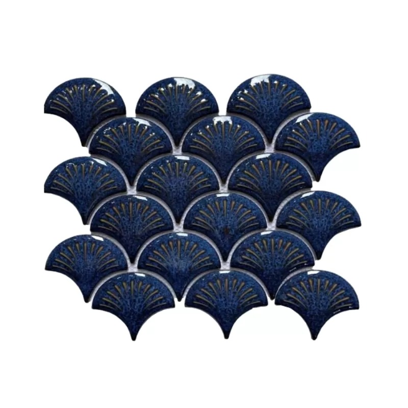 Gạch Mosaic vảy cá họa tiết Gạch Mosaic vảy cá họa tiết