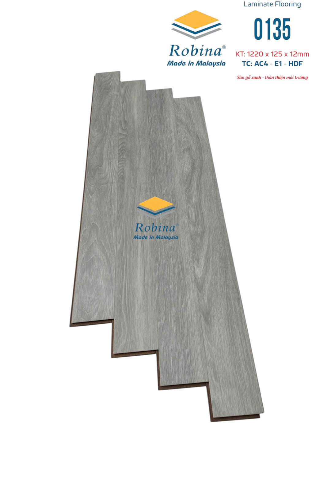 Sàn gỗ Robina 12mm bản nhỏ